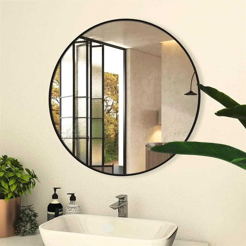 Round Framed Bathroom Mirror